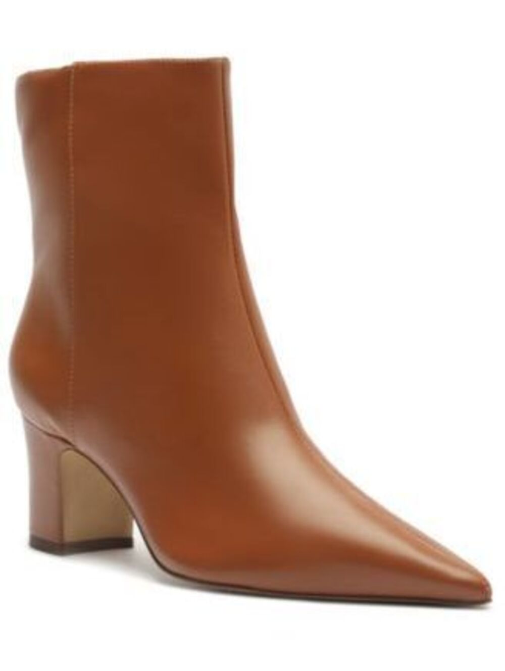 Arezzo Jenna mid block leather boot Roast Caramel 11B ($278)